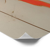 Vrouw vecht, Karate, Martial Art, Minimalisme, Poster (Hoek)