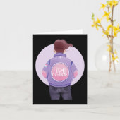 Vrouw vechten overdosis Paarse lint Overdosis Awar Kaart (Gele Bloem)