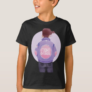 Vrouw Vechten Overdosis Paarse Ribbon Overdosis Aw T-shirt