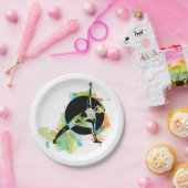 Vrouw: Verblindende illustratie Papieren Bordje (Feest)