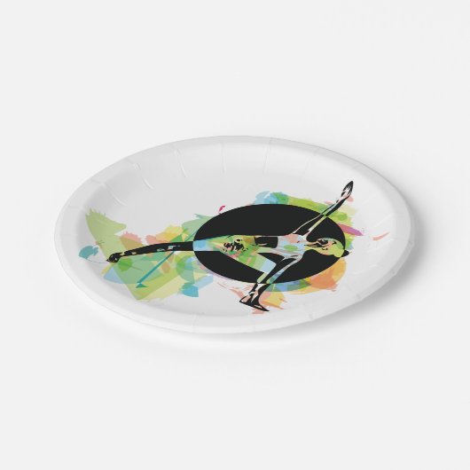 Vrouw: Verblindende illustratie Papieren Bordje (Gekanteld)