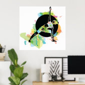 Vrouw: Verblindende illustratie Poster (Thuiskantoor)