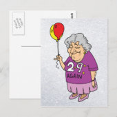 Vrouw Verjaardag 29 Weer Briefkaart (Voorkant / Achterkant)