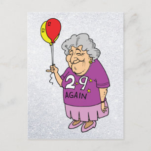 Vrouw Verjaardag 29 Weer Briefkaart