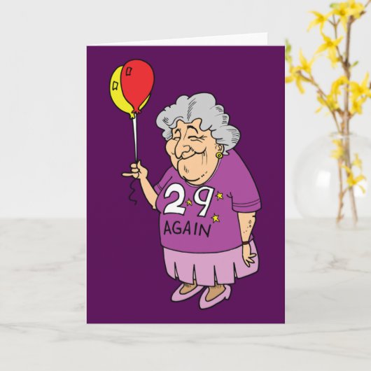 Vrouw Verjaardag 29 Weer Kaart (Gele Bloem)