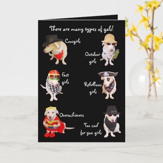  Vrouw Verjaardag Kaart (Gele Bloem)