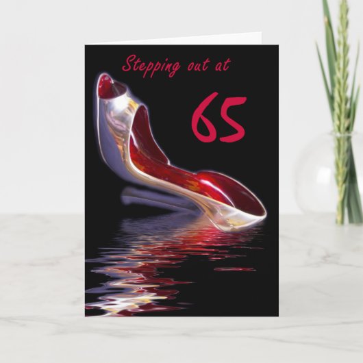 Vrouw Verjaardag Kaart Stilletto 65 (Voorkant)