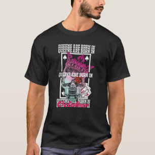 Vrouw verjaardag koninginnen worden geboren in okt t-shirt