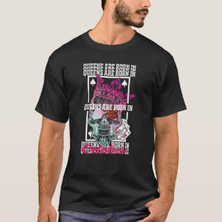 Vrouw verjaardag koninginnen worden geboren in okt t-shirt