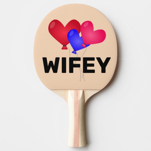 VROUW VERJAARDAG PING PONG PADDLE TAFELTENNISBATJE (Voorkant)