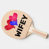 VROUW VERJAARDAG PING PONG PADDLE TAFELTENNISBATJE (Zijkant)