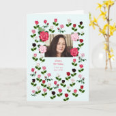 Vrouw, Verjaardag, Rozen Kaart (Gele Bloem)