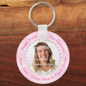 Vrouw Verjaardagsfeest Favorieten voor Volwassenen Sleutelhanger (Voorkant)