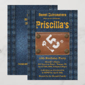 Vrouw verjaardagsfeestje 15 jaar, Elke leeftijd, D Kaart (Voorkant / Achterkant)