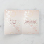 Vrouw Verjaardagskaart Rozen Lelies Hart Kaart (Binnen)