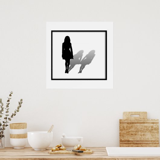 Vrouw Vermiste Vrouw Poster (Keuken)