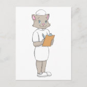 Vrouw verpleegkat briefkaart (Voorkant)