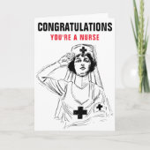 Vrouw verpleegkundige Afstuderen gefeliciteerd Kaart (Voorkant)