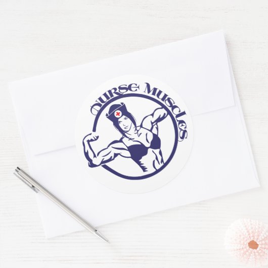 Vrouw Verpleegkundige Spieren stickers (Envelop)