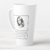 Vrouw - Verschillende Drummer Quote Latte Mok (Linkerhoek)