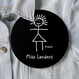 Vrouw vervangende benaming van leraar tag cute Fun Ronde Button 6,0 Cm