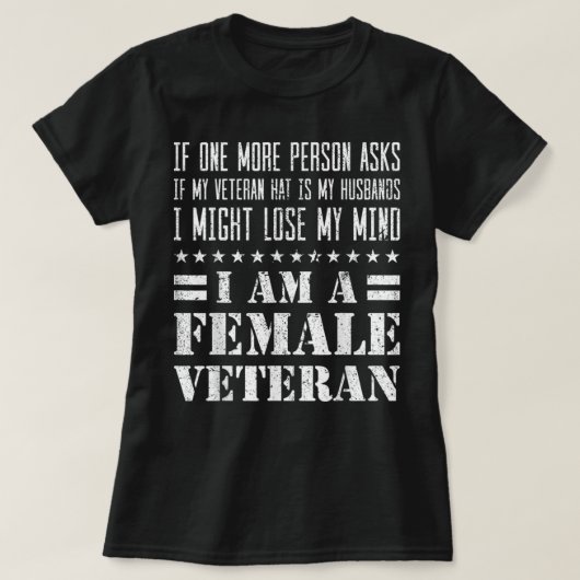 Vrouw Veteraan Husband Pet Veterans Dag Gift Shirt (Design voorkant)