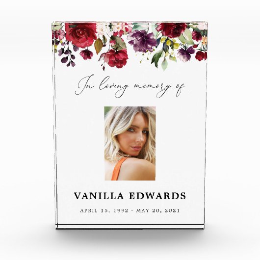 Vrouw Viering Van Het Leven Foto Blok  (Voorkant)