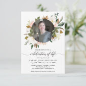 Vrouw: Viering van het leven Magnolia met foto Kaart (Staand voorkant)