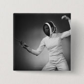 Vrouw Vierkante Button 5,1 Cm (Voorkant)