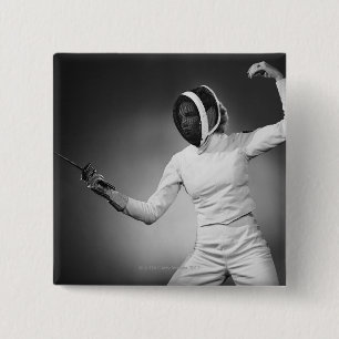 Vrouw Vierkante Button 5,1 Cm