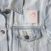 Vrouw Vierkante Button 5,1 Cm (In situ)