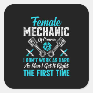 Vrouw Vierkante Sticker