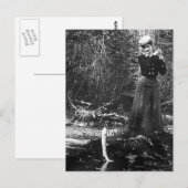 vrouw visserij briefkaart (Voorkant / Achterkant)