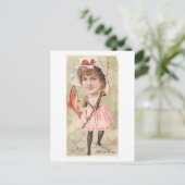 Vrouw Vist voor goudvis  Oddity Briefkaart (Staand voorkant)