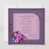 Vrouw Vlinder 50ste Verjaardagsfeestje Kaart (Achterkant)