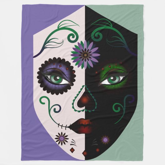 Vrouw Vloeiende vloerbedekking Fleece Deken (Voorkant)