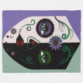 Vrouw Vloeiende vloerbedekking Fleece Deken (Voorkant (Horizontaal))