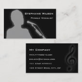 Vrouw Vocalistische Visitekaartjes (Voorkant / Achterkant)