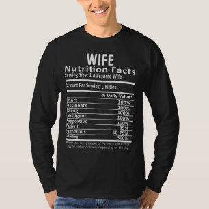 Vrouw Voeding Feiten Halloween Thanksgiving Christ T-shirt