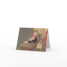 Vrouw voet in Lace Up schoen 1860s