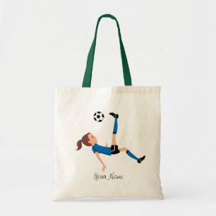 Vrouw voetbal geïllustreerde tassen