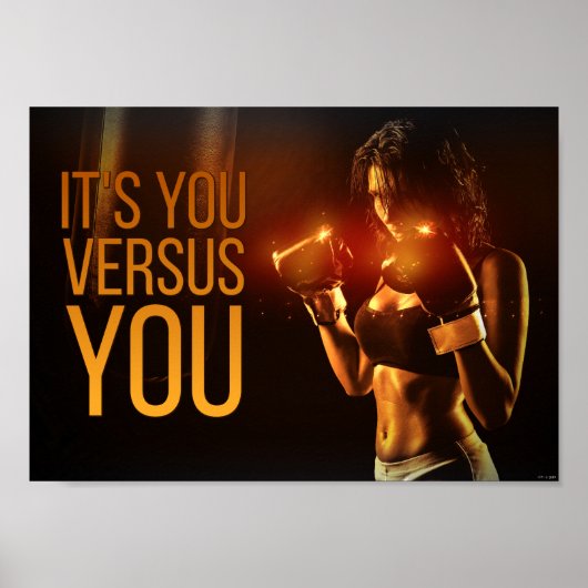 Vrouw Voetbal Gym Bodybuilding Versus Poster (Voorkant)