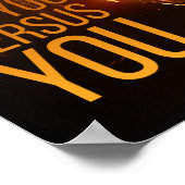 Vrouw Voetbal Gym Bodybuilding Versus Poster (Hoek)