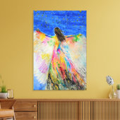 Vrouw Vogel Canvas Print (Insitu (Woonkamer))