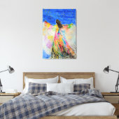 Vrouw Vogel Canvas Print (Insitu (Slaapkamer))