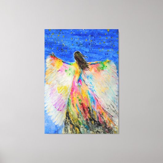 Vrouw Vogel Canvas Print (Voorkant)