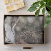 Vrouw vogelvrij kardinaal in sneeuwwinter tissuepapier (Geschenk)