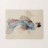 Vrouw volledig Lengte Portret van Katsushika Hokus Legpuzzel (Horizontaal)