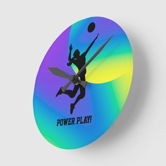 Vrouw Volleybal Speler Beachvolleybal Ronde Klok (Hoek)