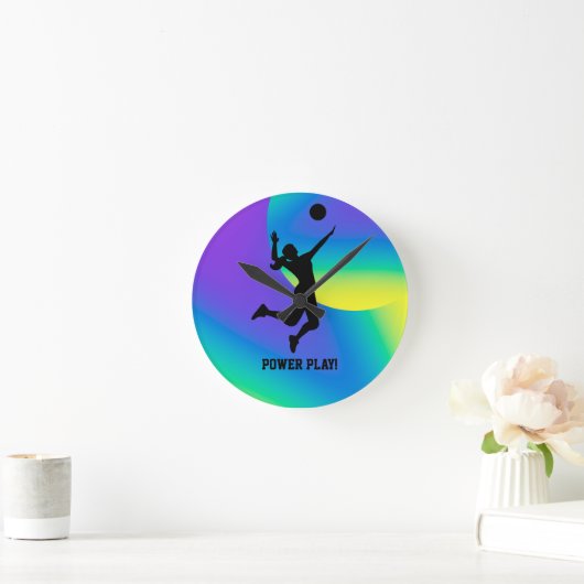 Vrouw Volleybal Speler Beachvolleybal Ronde Klok (Huis)